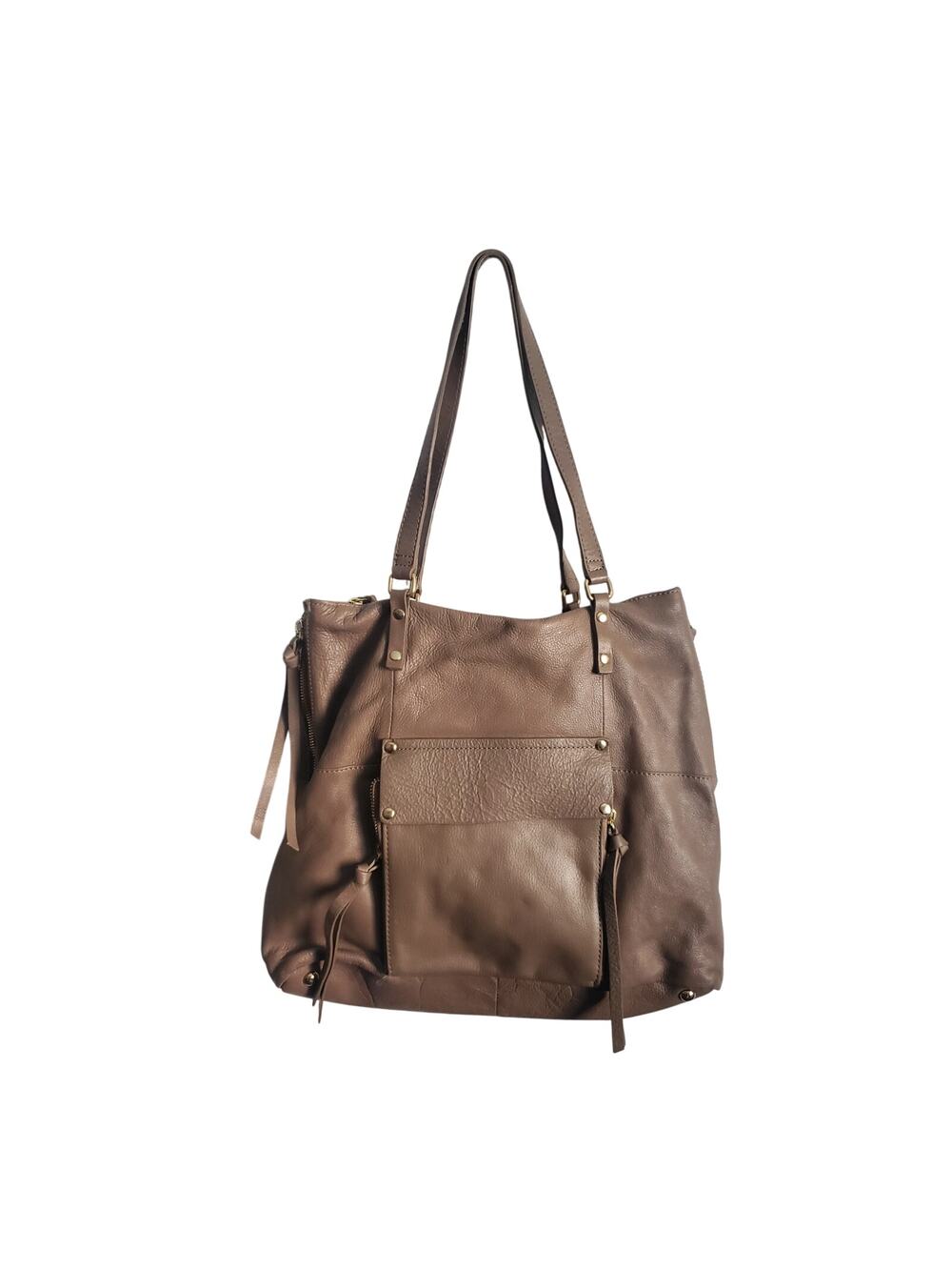 Kooba Everette Leather Tote Handbag Taupe